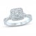 Multi-Diamond Engagement Ring 1/2 ct tw Round-cut 10K White Gold