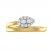 Forever Connected Diamond Bypass Ring 1/5 ct tw Pear/Round-Cut 10K Two-Tone Gold