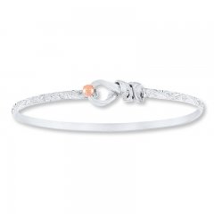 Bangle Bracelet Sterling Silver 14K Rose Gold