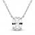 White Lab-Created Sapphire Necklace Sterling Silver 18"