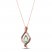 Le Vian Mint Julep Quartz Necklace 5/8 ct tw Diamonds 14K Strawberry Gold 18"