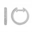 Diamond Hoop Earrings 1 ct tw Round-cut 10K White Gold