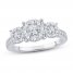 3-Stone Diamond Engagement Ring 1 ct tw Round-cut 14K White Gold