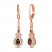 Le Vian Chocolate Quartz Earrings 5/8 ct tw Diamonds 14K Strawberry Gold