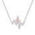 Heartbeat Necklace 1/8 ct tw Diamonds Sterling Silver/10K Gold