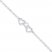 Heart Motif Anklet Sterling Silver 10" Length