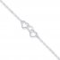 Heart Motif Anklet Sterling Silver 10" Length