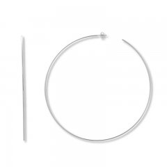 Hoop Earrings 14K White Gold 105mm