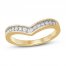 Diamond Contour Ring 1/4 ct tw Round-cut 10K Yellow Gold