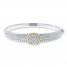 Bangle Bracelet 1/5 ct tw Diamonds Sterling Silver/10K Gold