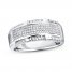 Men's Band 1/2 ct tw Diamonds 10K White Gold