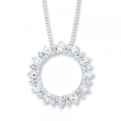 White Topaz Necklace Sterling Silver