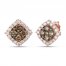 Le Vian Diamond Earrings 1-3/4 ct tw 14K Strawberry Gold