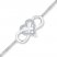 Heart Infinity Bracelet 1/8 ct tw Diamonds Sterling Silver