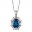 Le Vian Topaz Necklace 1/8 ct tw Diamonds 14K Vanilla Gold® 18"