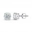 Diamond Solitaire Stud Earrings 1-1/5 ct tw Round-cut 14K White Gold