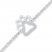 Diamond Paw Anklet 1/15 ct tw Round-cut Sterling Silver