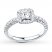 Diamond Engagement Ring 7/8 ct tw Princess/Round 14K White Gold