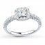 Diamond Engagement Ring 7/8 ct tw Princess/Round 14K White Gold