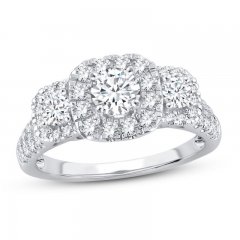 Diamond Engagement Ring 1-1/2 ct tw Round-cut 14K White Gold