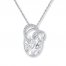 Family Tree & Heart 1/10 cttw Diamonds Sterling Silver Necklace