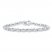 Diamond Bracelet 3 ct tw Round-cut 14K White Gold