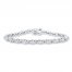 Diamond Bracelet 3 ct tw Round-cut 14K White Gold