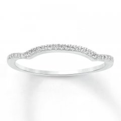 Diamond Wedding Band 1/10 ct tw 10K White Gold