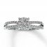 Previously Owned Ring 1/2 ct tw Diamonds 10K White Gold