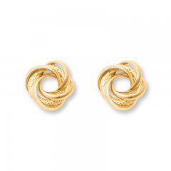 Love Knot Earrings 14K Yellow Gold