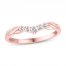 Diamond Contour Band 1/6 ct tw Round-cut 10K Rose Gold