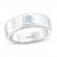 Men's First Light Diamond Wedding Band 1/4 ct tw Round-cut 14K White Gold