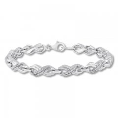 Diamond Infinity Bracelet 1/4 ct tw Round-cut Sterling Silver