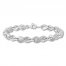 Diamond Infinity Bracelet 1/4 ct tw Round-cut Sterling Silver