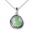 Jade Necklace Sterling Silver