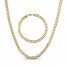 Men's Mariner Link Chain Set 10K Yellow Gold 8"/22"