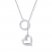 Heart Lariat Necklace Diamond Accents Sterling Silver