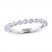 Leo Diamond Anniversary Ring 1/2 ct tw Round-cut 14K White Gold