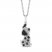 Disney Treasures 101 Dalmatians Necklace 1/6 ct tw Diamonds 10K Rose Gold Sterling Silver 17"