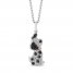 Disney Treasures 101 Dalmatians Necklace 1/6 ct tw Diamonds 10K Rose Gold Sterling Silver 17"