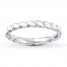 Stackable Ring White Enamel Sterling Silver