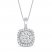 Diamond Necklace 1/2 ct tw 10K White Gold 18"