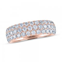 THE LEO Ideal Cut Diamond Anniversary Ring 1-1/2 ct tw 14K Rose Gold