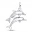 Dolphins Charm Sterling Silver