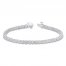 Diamond Fashion Bracelet 1 ct tw Round-cut 10K White Gold 7"