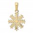 Snowflake Charm 14K Yellow Gold