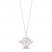 Hallmark Diamonds Flower Necklace 1/20 ct tw Sterling Silver/10K Rose Gold