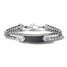 Bulova Double-Chain ID Bracelet Stainless Steel 8.5"