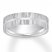 Textured Wedding Band 10K White Gold 6mm