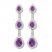 Amethyst & White Topaz Earrings 10K Rose Gold